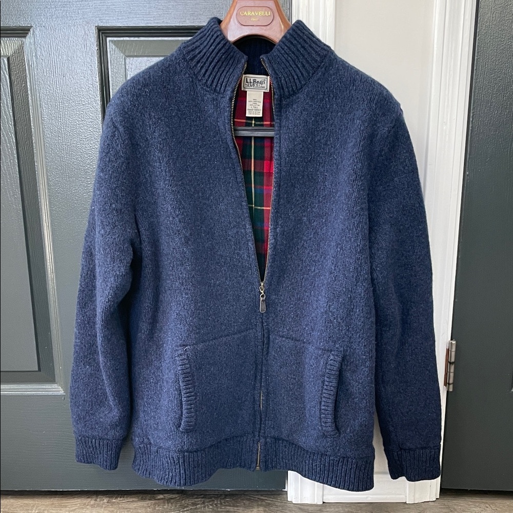 Men's L.L.Bean Classic Ragg Wool Sweater, Full-Zip Flannel-Lined